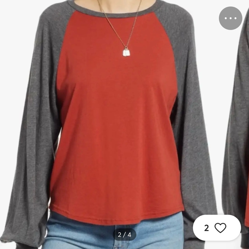 TREASURE & BOND Colorblock Long Sleeve Top